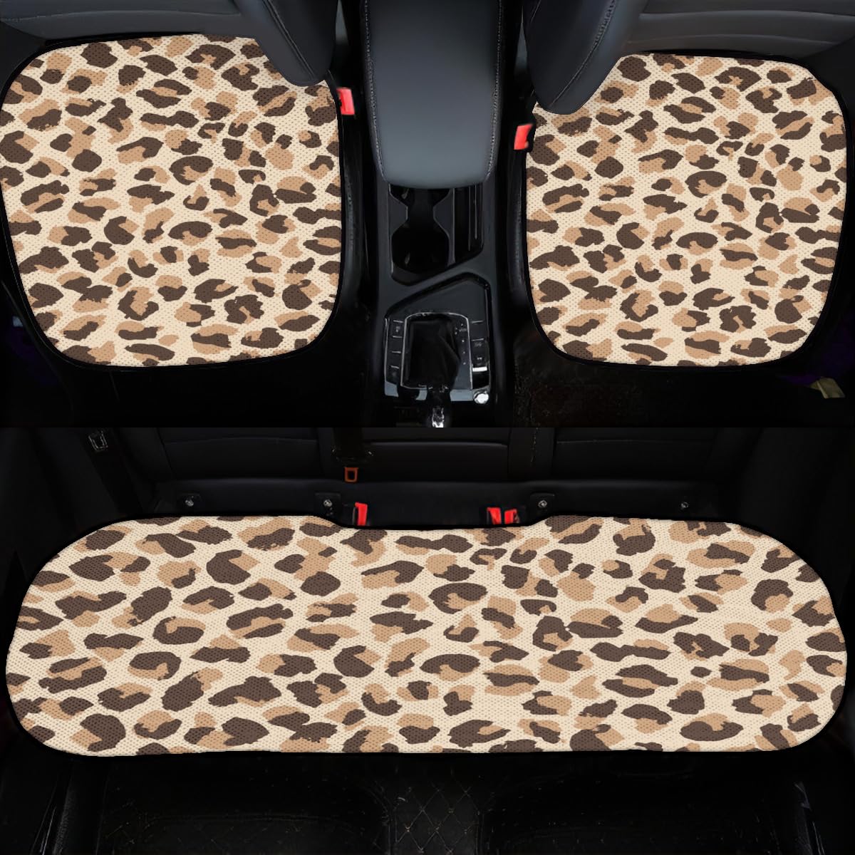 Amazon.co.jp: カーシートクッション 3枚組 豹柄 ヒョウ柄 紋 車用